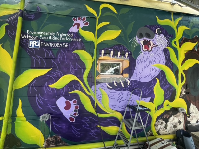 Otter Boops mural, view 2.